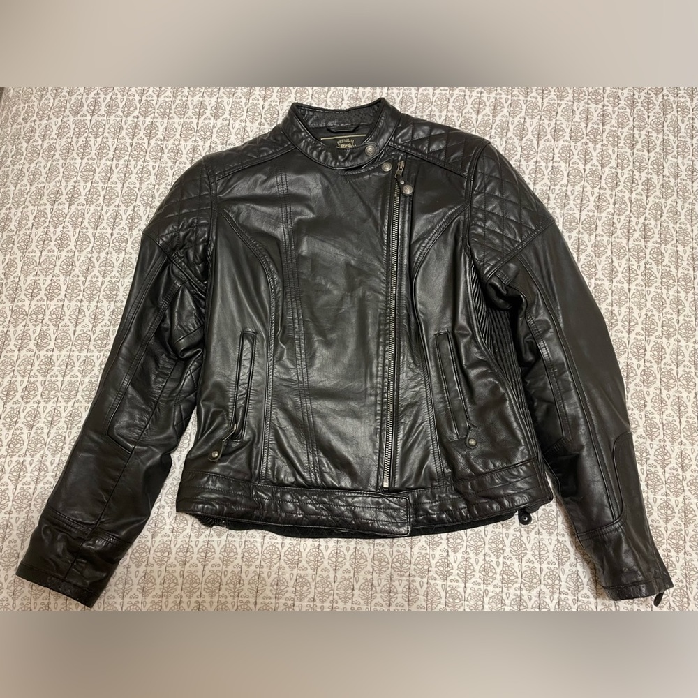 Roland Sands Riot Black Leather Jacket Women Size Large